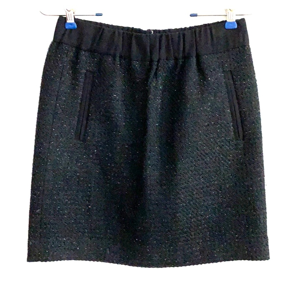 Loft black tweed skirt